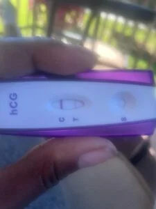 13 DPO pregnancy kit picture