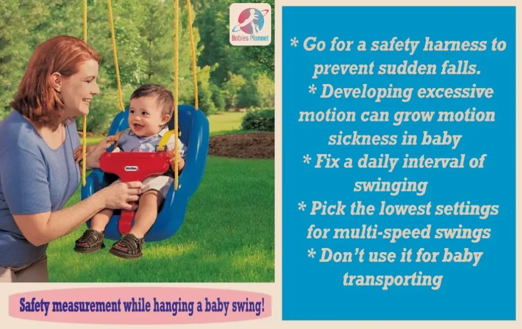 safety measurement of hanging a baby swing