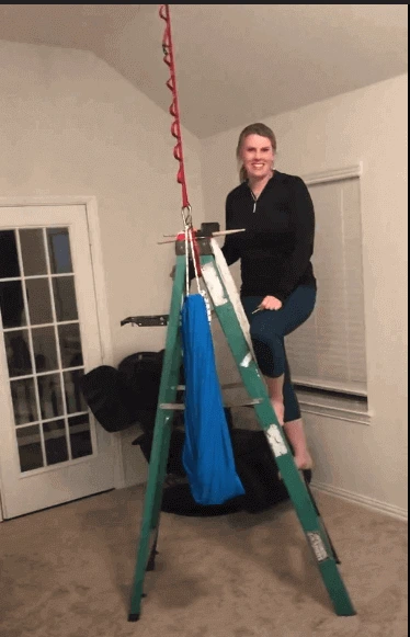 how to hang a baby swing indoors
