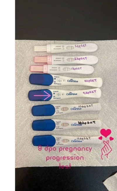 9-dpo-pregnancy-test-progression