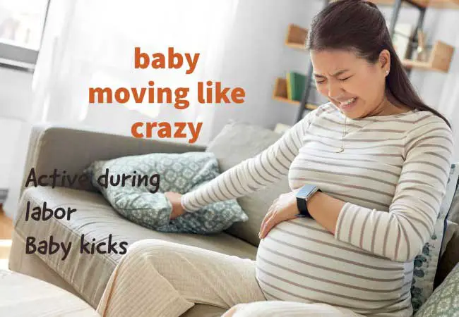 Baby moving like crazy between contractions